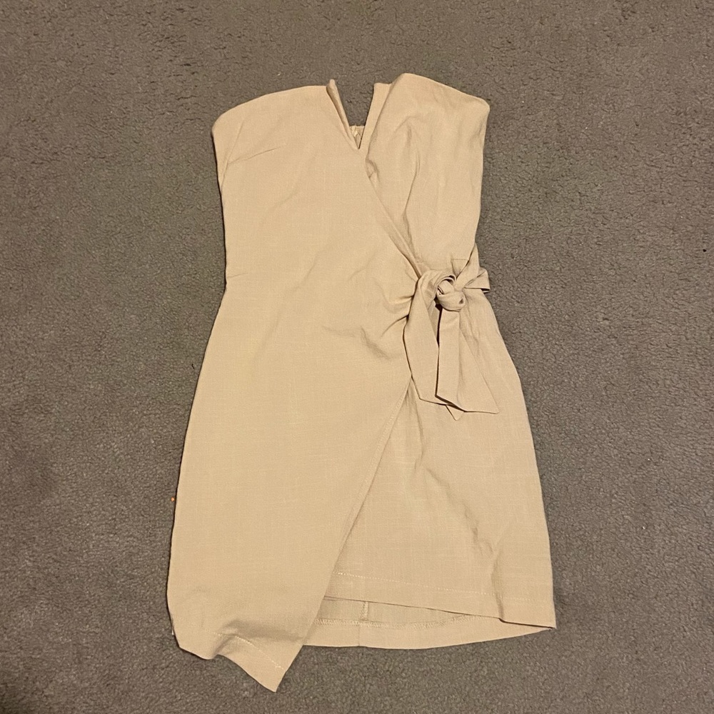 Nude Strapless Dress